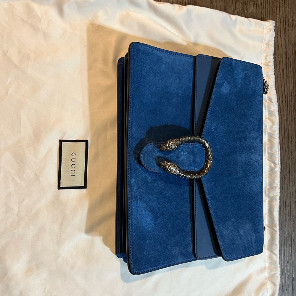 Gucci Blue Suede Dionysus